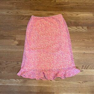 Wild Fable Pink and Yellow Floral Skirt